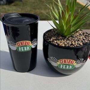 Brand New Friends TV Show Items - Ceramic Mug & Artificial Plant